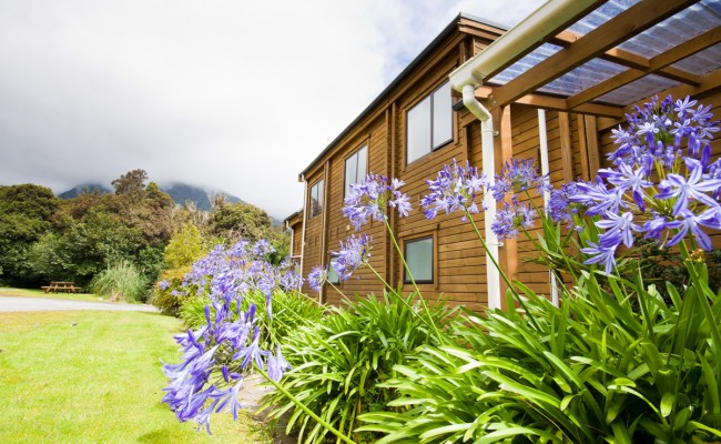 Mountain lodge exterior